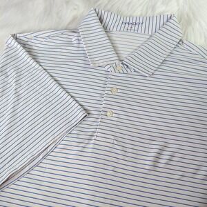Draddy Sport  by B Draddy Polo Shirt Mens XL Striped Stretch Golf Preppy